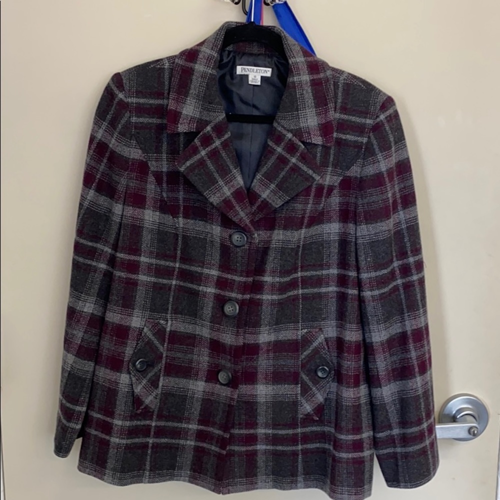 Vintage plaid wool Pendleton jacket